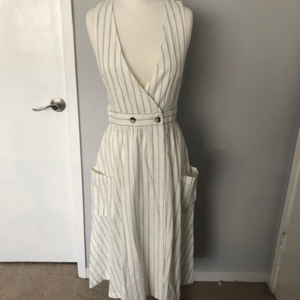 Free People Diana Sleeveless Pin Stripe Dress SM
